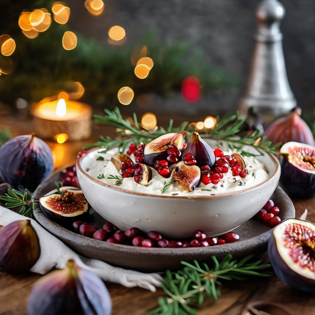 Festive Fig & Thyme Whipped Feta Dip