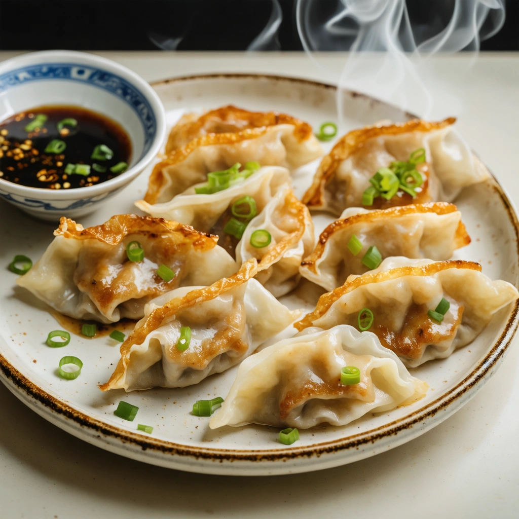 Authentic Homemade Pork Gyoza with Crispy Skirt