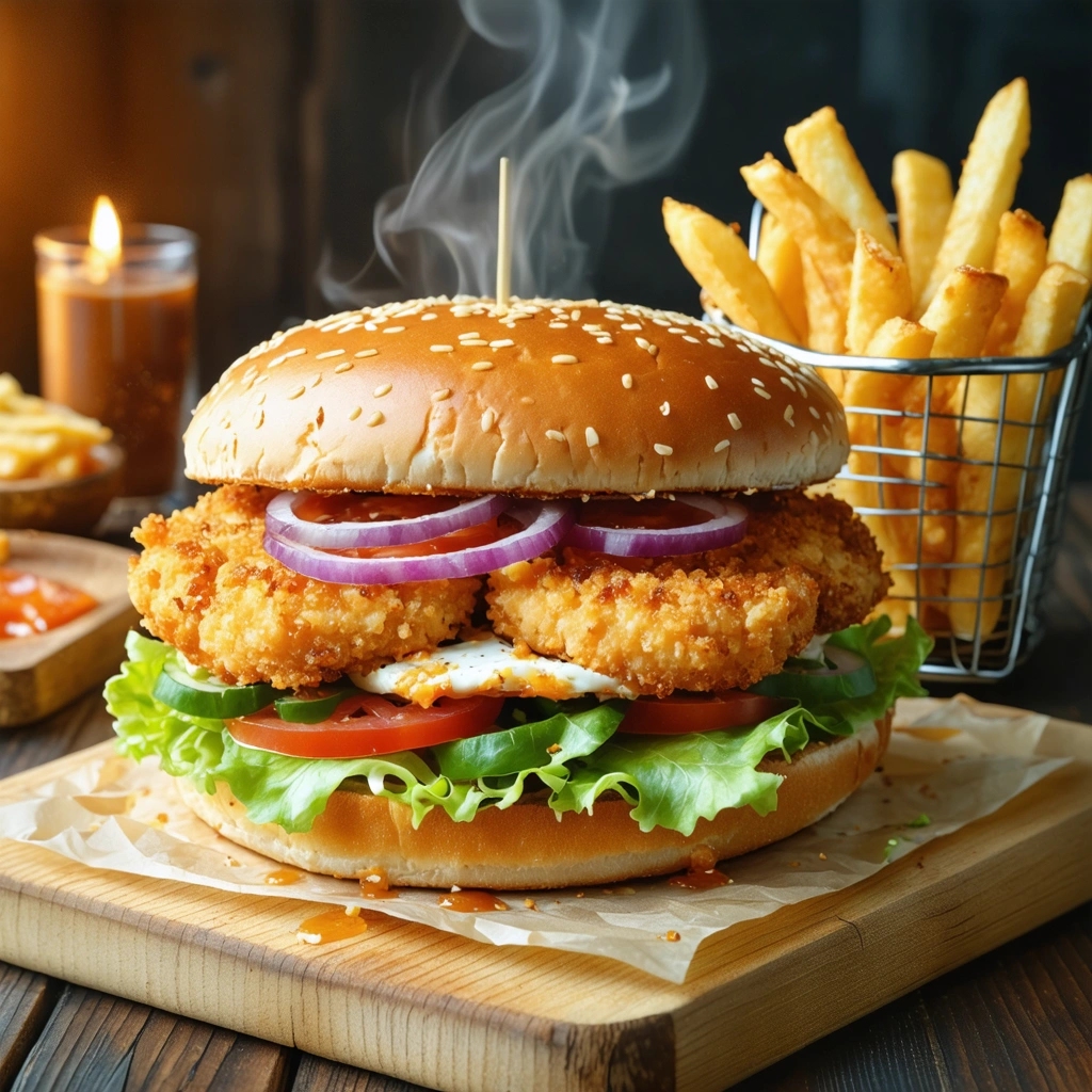 Crispy Panko Chicken Burgers