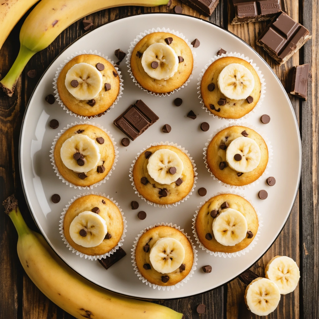 Decadent Banana Choc Chip Cupcakes