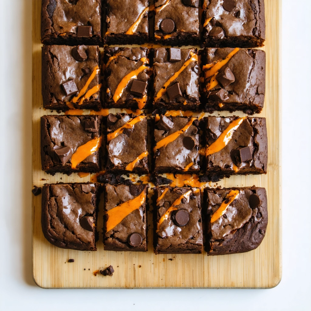 Decadent Sweet Potato Dark Chocolate Brownies