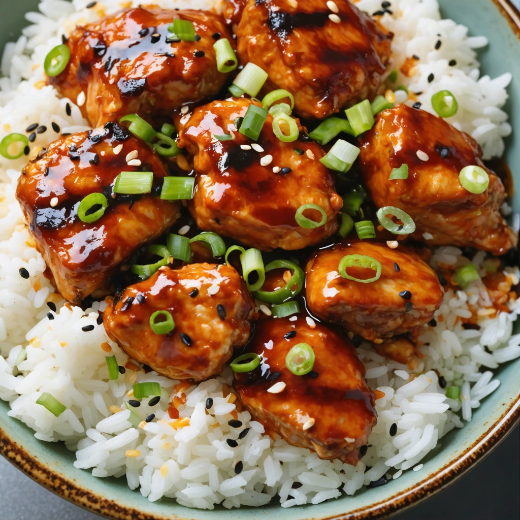 Fiery Hot Honey Chicken & Rice Bowl