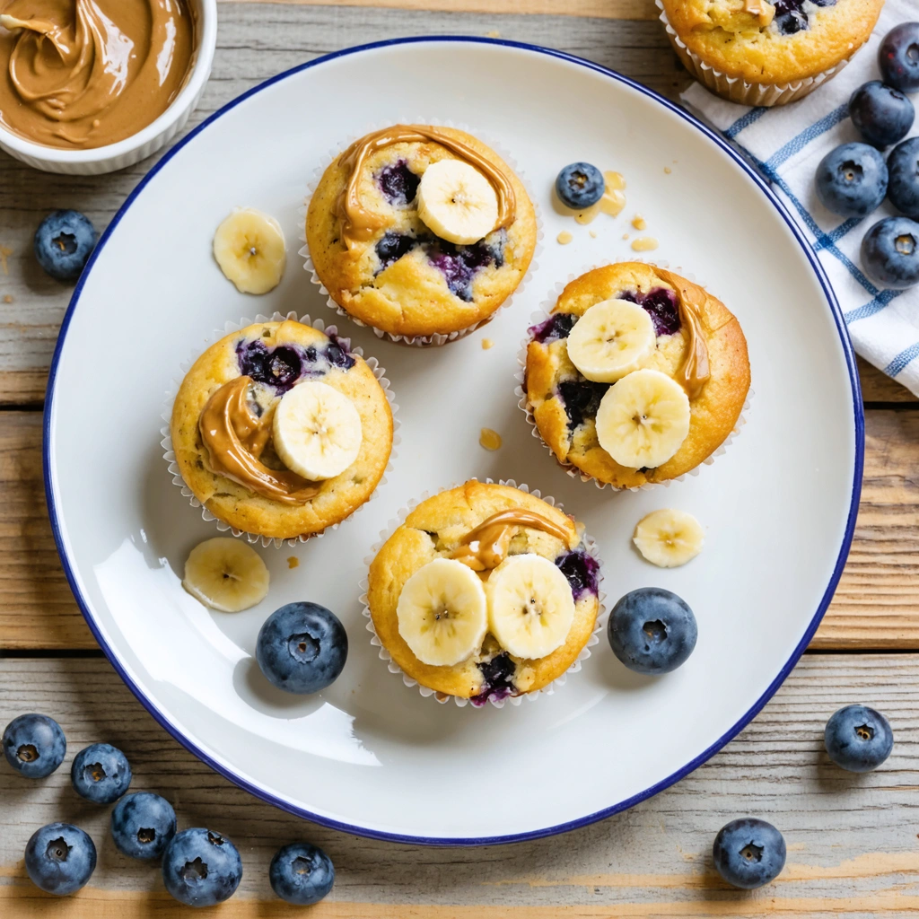 Healthy High-Protein Blueberry Muffins