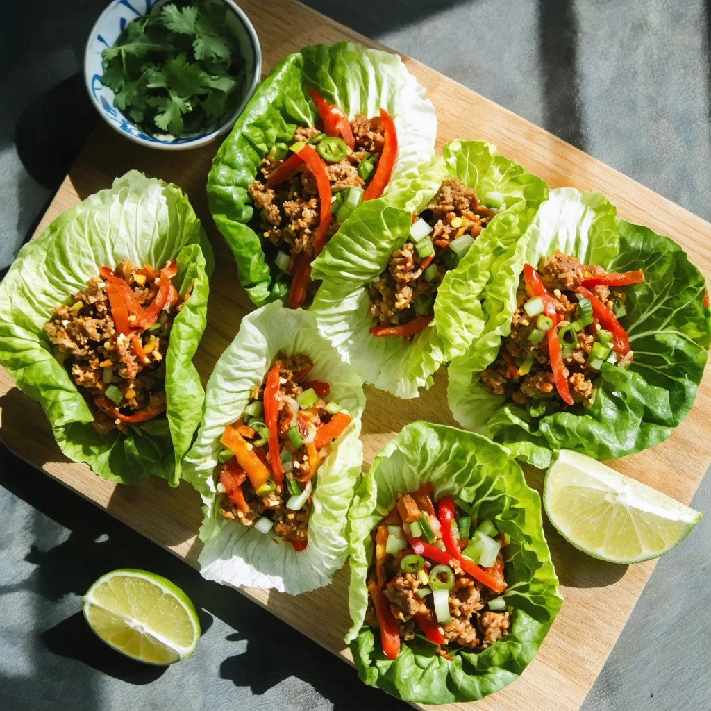 Spicy Thai Pork & Pepper Lettuce Wraps (Meal Prep)