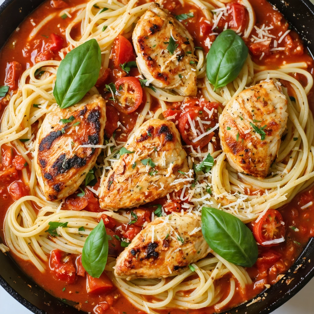 Tuscan Chicken & Spaghetti Medley